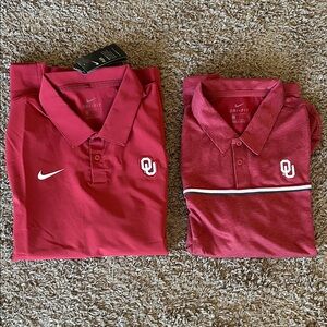 2 - BRAND NEW MENS NIKE OU OKLAHOMA SOONERS POLO - LARGE